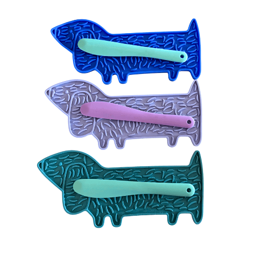 Dachshund Lick Mat + Spatula - Lazy Doxie Co