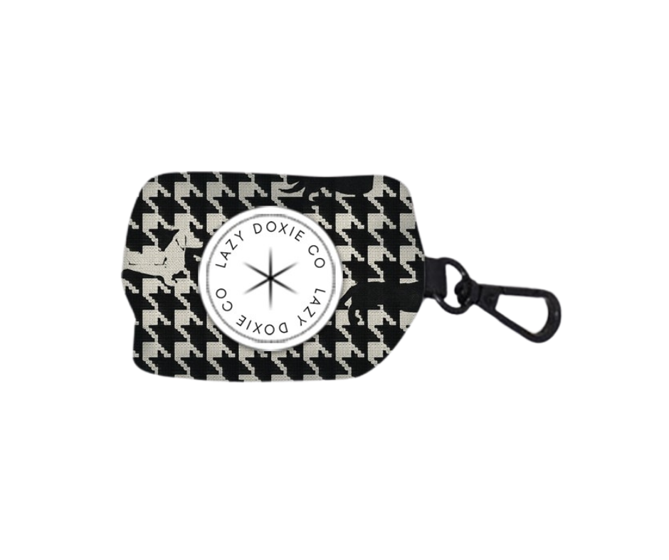 Poop Bag Holder - 'Houndstooth Hound'