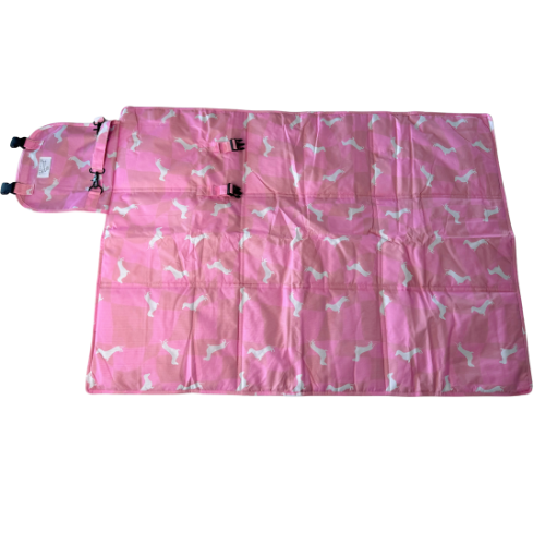 Travel Mat + Crossbody Strap - Pinky Pupwalk