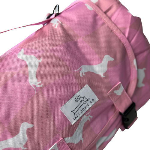 Travel Mat + Crossbody Strap - Pinky Pupwalk