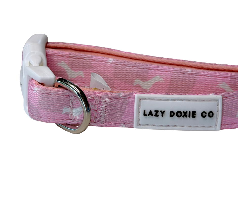 Dachshund Collar - 'Pinky Pupwalk'