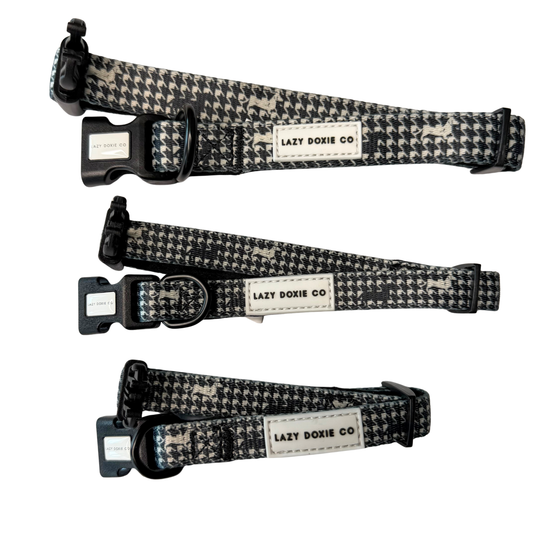 Dachshund Collar - 'Houndstooth Hound'