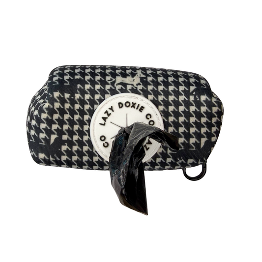 Poop Bag Holder - 'Houndstooth Hound'