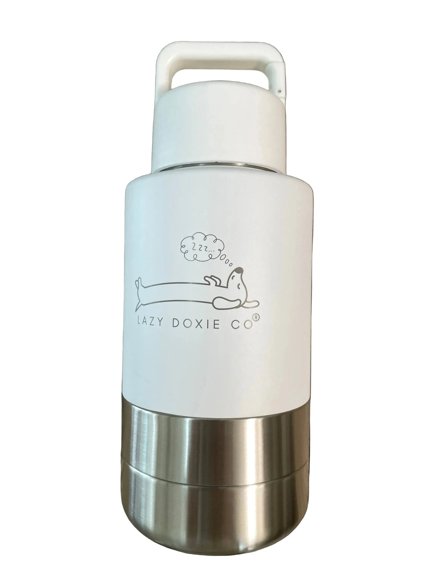 1ltr Water Bottles with Dual Bowls - Lazy Doxie Co