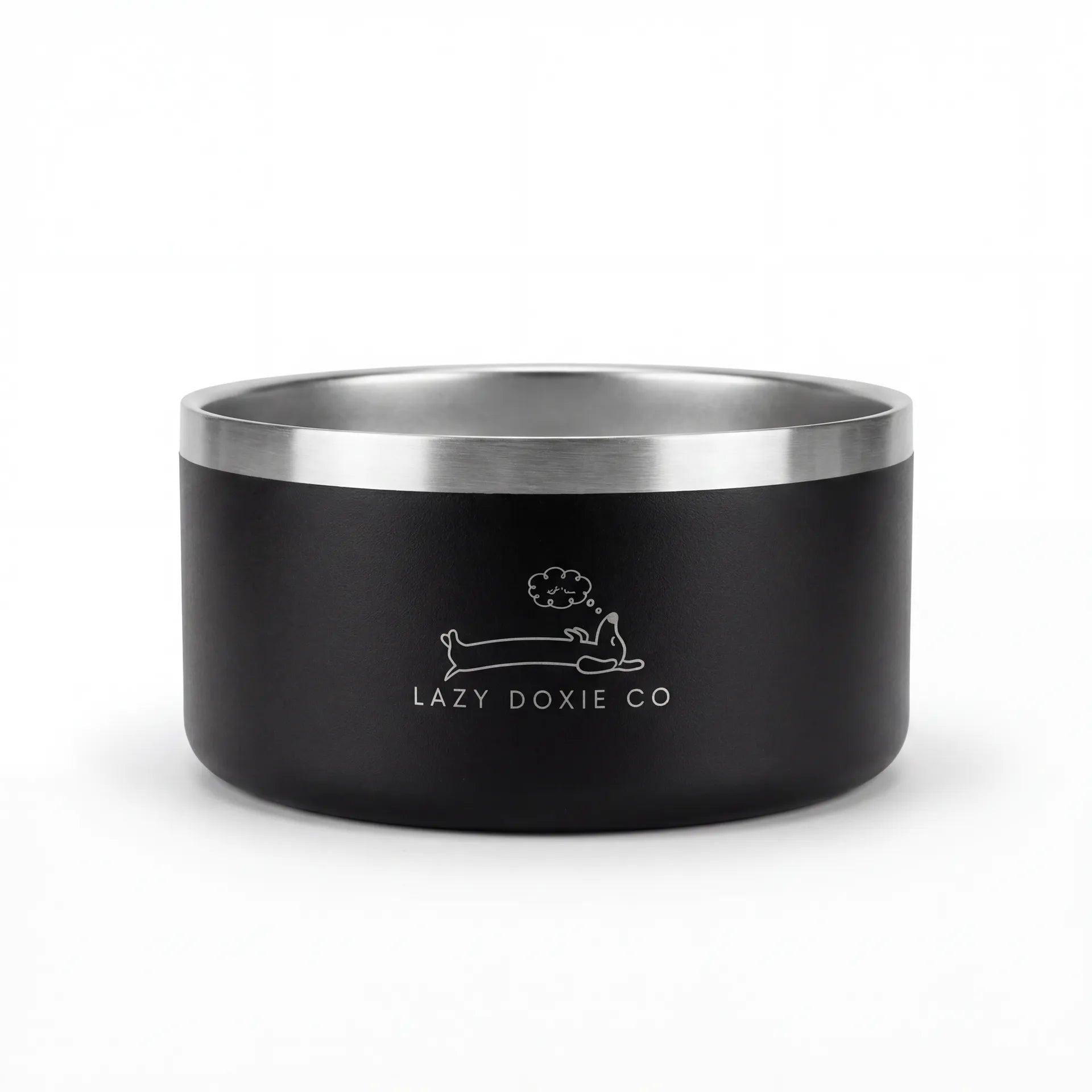 1ltr Stainless Steel Dog Bowl - Lazy Doxie Co