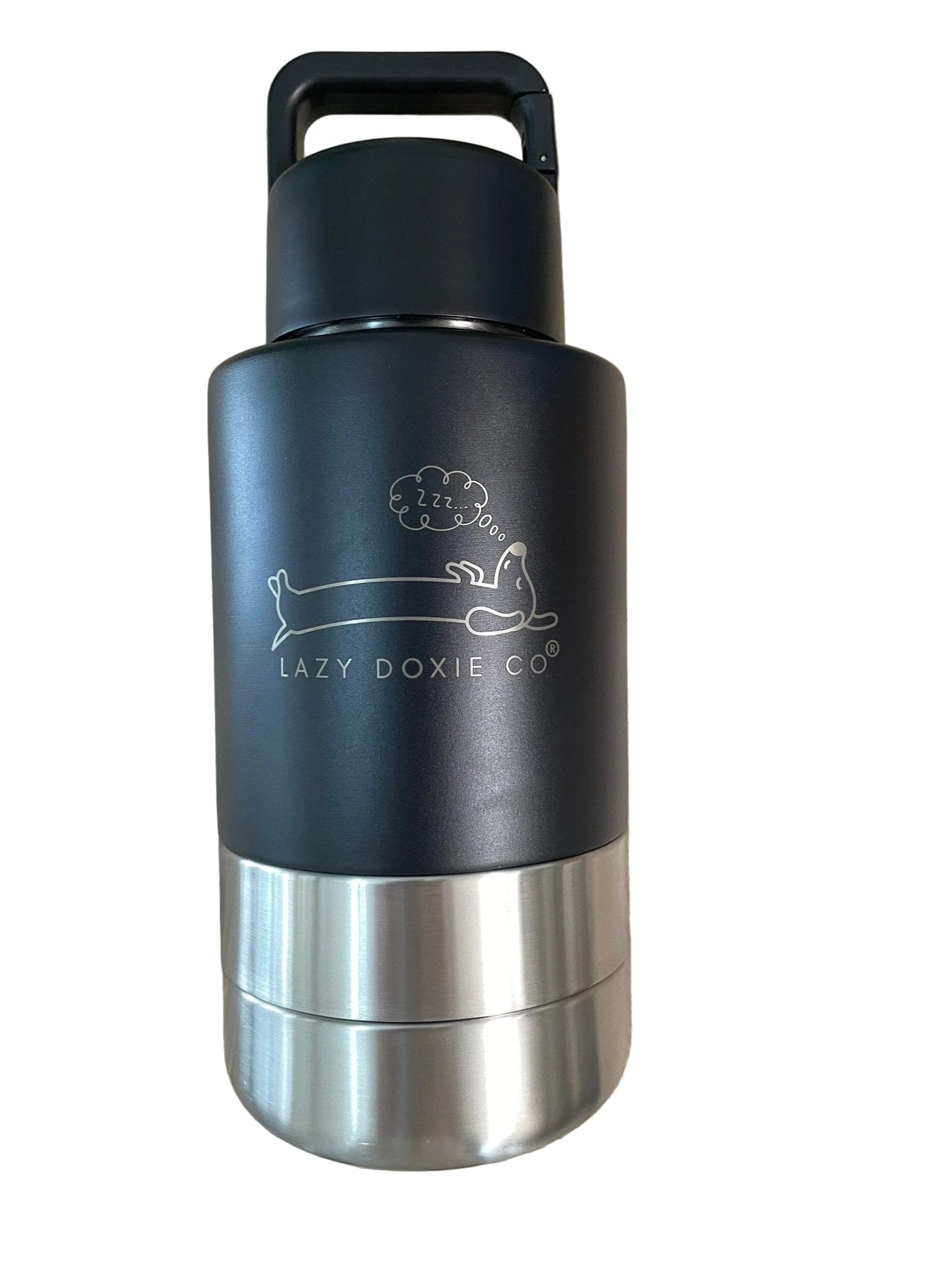 1ltr Water Bottles with Dual Bowls - Lazy Doxie Co