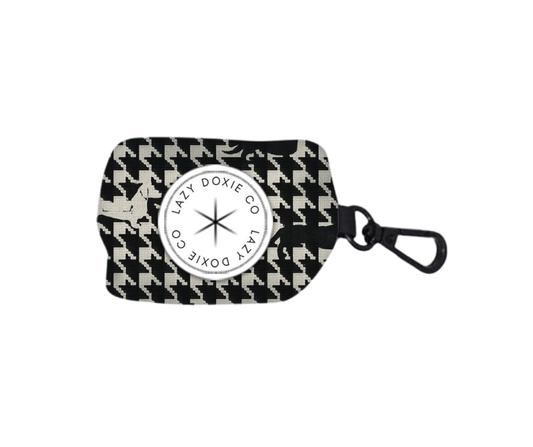 Poop Bag Holder - 'Houndstooth Hound'