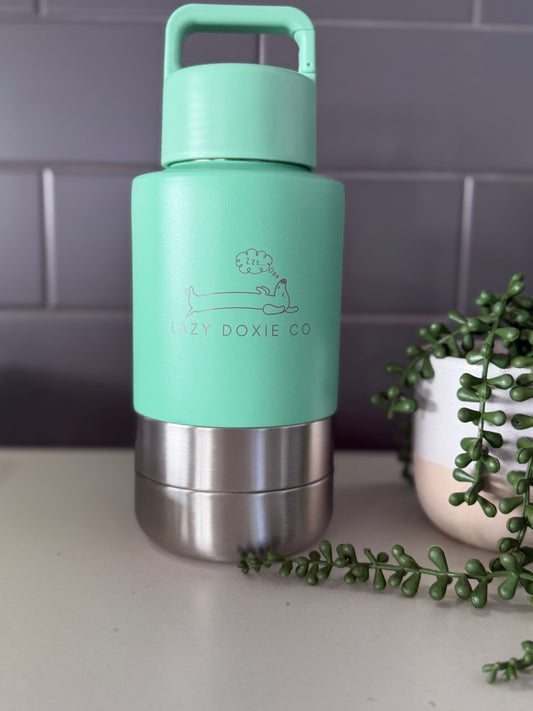 Multifunction Water Bottle - 'Evergreen Pup'