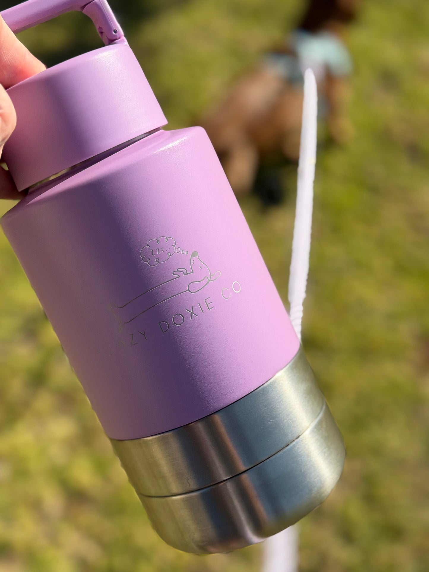 Multifunction Water Bottle - 'Evergreen Pup'