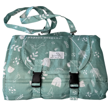 Travel Mat + Crossbody Strap - Mint to Adventure
