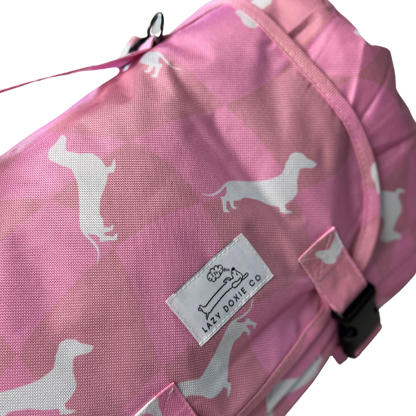 Travel Mat + Crossbody Strap - Pinky Pupwalk