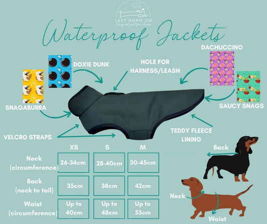 Waterproof Jacket - Pawdise Garden - Lazy Doxie Co
