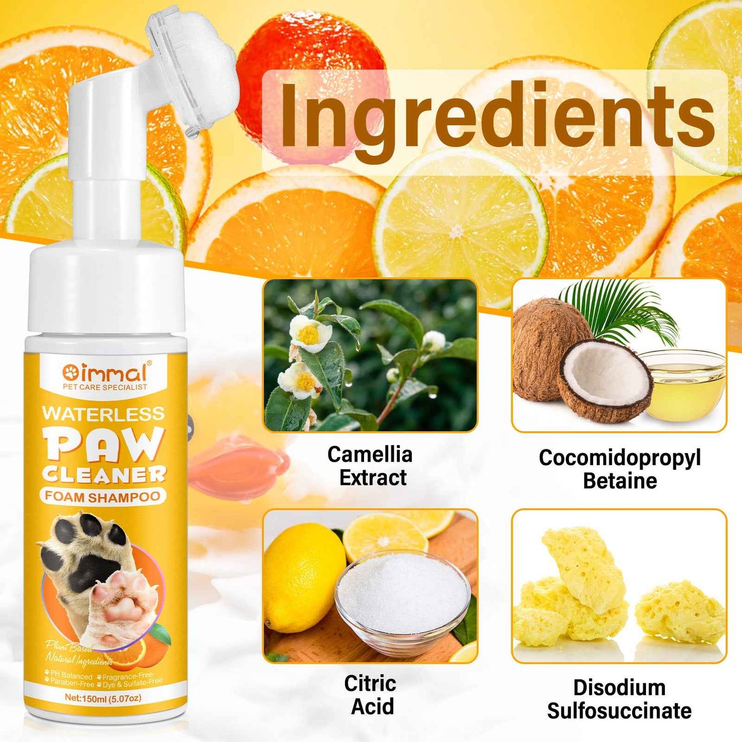 Waterless Paw Cleaner – Foam Shampoo