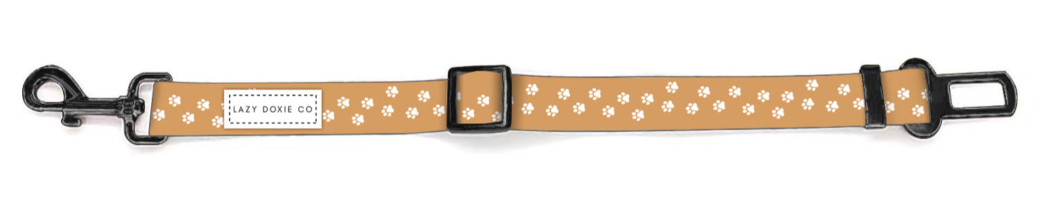 Seat Belt Clicker - Pawprint Picnic - Lazy Doxie Co