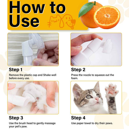 Waterless Paw Cleaner – Foam Shampoo